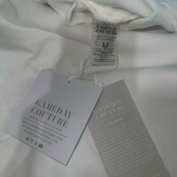 Classic White Turtleneck Sweater with Maroon Logo - Picture 10 of 16